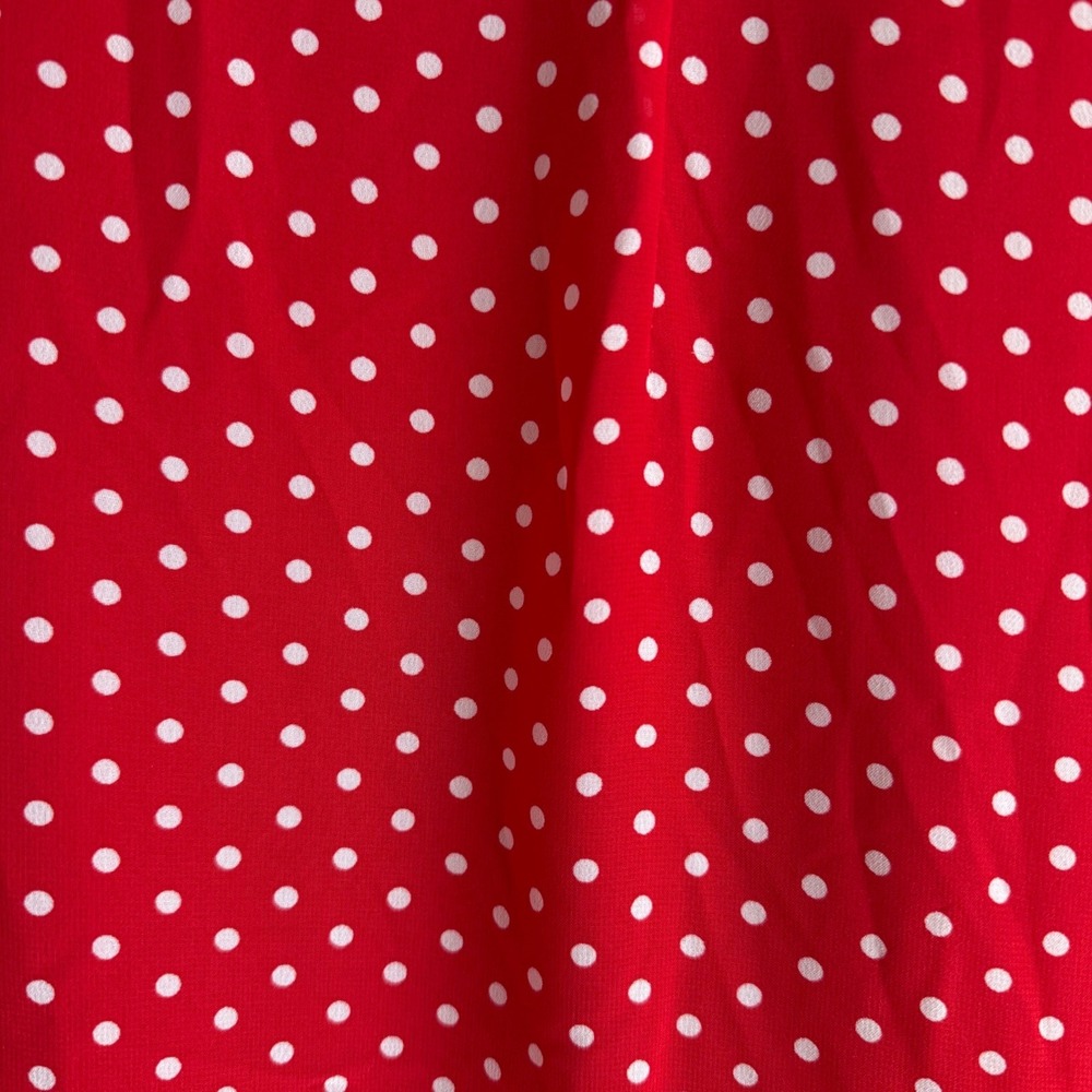 COLDWATER CREEK Red White Polka Dot Button Long Classic Ladies Dress, 10 - Picture 5 of 7